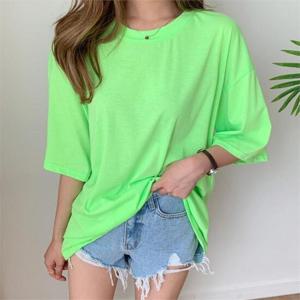 [다잇템]여자 SS 슬린 썸머 형광 반팔티셔츠 (8629359)