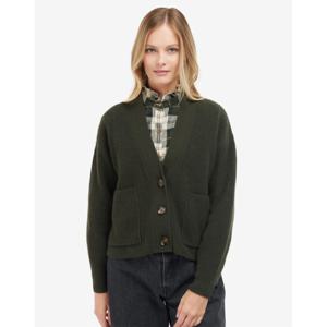 바버 23SS 품절임박 여성 카키 Theodore Cardigan-Furn Leaf 가디건 URSW3E401L3