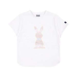 [빈]화이트 토끼 나염 반팔 티셔츠 BX28TS02WT