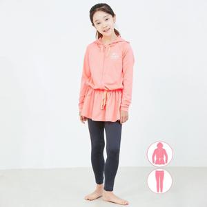 [베이직엘르]베이직엘르 여아동 롱 집업 래쉬가드 워터레깅스 세트 BEG-V602C