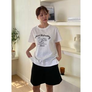 [샵앤]레몬 국산 여성 라운드 루즈 오버핏 나들이 린넨 면 반팔 티셔츠 BY.G-WSH-3524-화이트