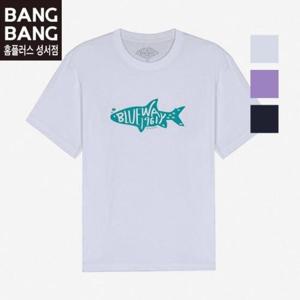 뱅뱅 HC04 여름남성 피쉬프린팅 라운드 반팔티 NTK534