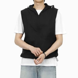 [빌리버스] 남성 초경량 바람막이 조끼 비치는 시어 윈드브레이커 후드 베스트 BRAT081