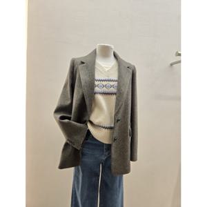 숲  (SAAJK92) 헤링본 싱글 테일러드 자켓