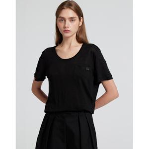 아떼 바네사브루노 여성 24FW 블랙 포켓 리넨 반팔티셔츠 VLTS4C307BK