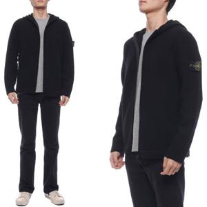 [스톤아일랜드] 24FW 남성 와펜 패치 울 후드집업 (8115567A3 V0029 24F)