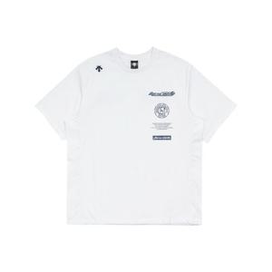 데상트 스포티 우븐 반팔 티셔츠 SP221UTS45WHT