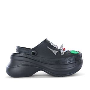 발렌시아가 블랙 데코레이티브 참 플랫폼 샌들 720857 W0F0Y100