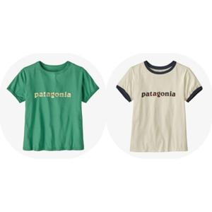 [파타고니아코리아] 37785Q5 우먼즈 73 텍스트 로고 오가닉 링어 티셔츠 73 Text Logo Organic Ringer PG