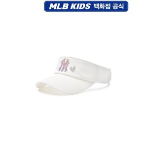 MLB키즈 베이직 여아 스톤 리본 썬캡 (7FSC4405350IVS)