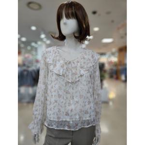 [아날도바시니]프릴 브이넥 플로랄 블라우스 AY04BL30S