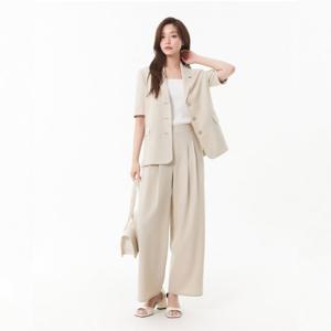 플라스틱아일랜드  밴딩 투턱 팬츠 (PR2WP481)