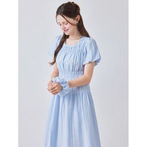 [블루레이스]스모크 벌룬 원피스+슈슈_B5M3OP3221