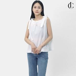 엘케이트 여자 나시 블라우스 리본 민소매 여름 슬리브리스 LFR016