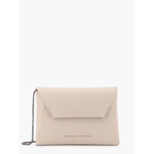 BRUNELLO CUCINELLI BC Duo leather clutch with Precious Chain MWEID2722