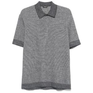 25 SS Zegna 자카드 패턴 폴로 셔츠 UF372A9F727 TP435394990