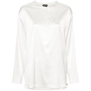 25 SS 톰포드 밴드 칼라 새틴 블라우스 CA3263FAX1179 TP438254921