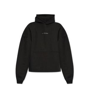 발렌시아가 로고 장식 후드 티셔츠 818433TQVY1 1000 TP934686262