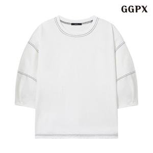 [GGPX]스티치 퍼프 반팔티셔츠 (GPBLW041D)
