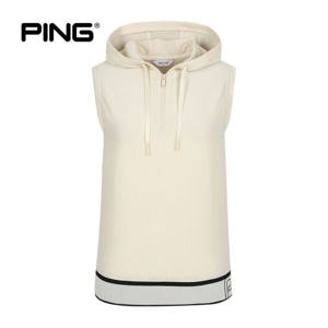[핑](본사) [PING] 여성 메쉬 후드 민소매 티셔츠 121D2TR553_BG