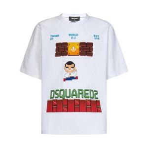 Dsquared2 그래픽 프린트 크루넥 티셔츠 S74GD1179S24581 100 TP942544658