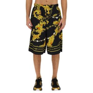 Versace 진스 꾸뛰르 바로코 프린트 무릎길이 트랙 반바지 75GAD107NS318 G89 TP942598586