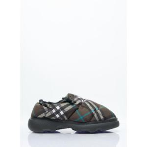 25 SS 버버리 남성 체크 나일론 혼방 필로우 뮬  bur0157025blk