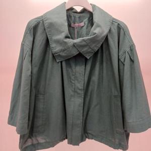 Latium HC06 국내생산 숏짧은 팔뚝품편한 7부반팔 카라 집업 린넨 랑방미니 점퍼 T2523jp18G