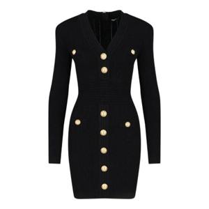 Balmain 버튼 장식 파인 니트 드레스 BF1R8059KB07 0PA TP944417946
