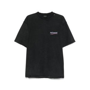 발렌시아가 반팔 티셔츠 830247TSVF3 9668 FW BLACK WHITE RED