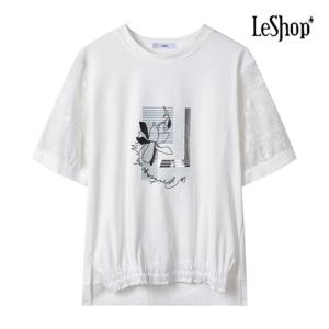 [르샵] 드로잉 플라워 셔링 티셔츠 (BP6TS036A)