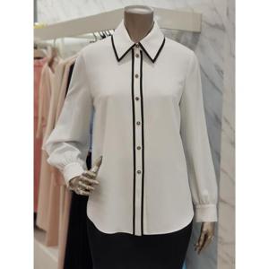 미니멈 세이브존01 라인 배색 카라 블라우스 MXCAWB7300