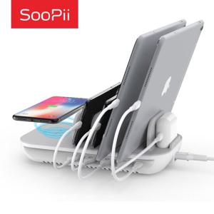 멀티충전기 Soopii 5포트 USB PD 멀티 고속 무선충전기 Wiv6Pro