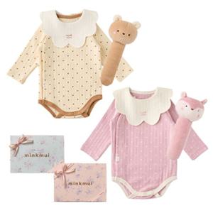 M밍크뮤D (쌍둥이선물)25년FW 쁘띠하트SET바디슈트(2벌세트) (35A700400806)