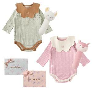 M밍크뮤D (쌍둥이선물)25년FW 쁘띠하트SET바디슈트(2벌세트) (35A700400708)