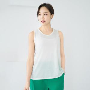 엄마옷 마담4060 무지 레이어드 민소매 이너 소프트 라운드넥-ZSL2507001-