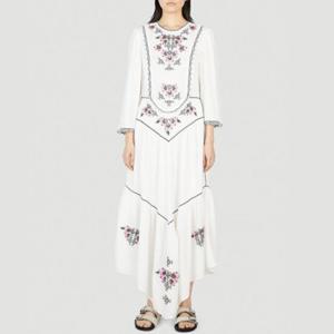 25 SS 이자벨 마랑 소니아 Sonia 크레페 엠브로이드 드레스 23PRO0090FA A1J40I 20WH