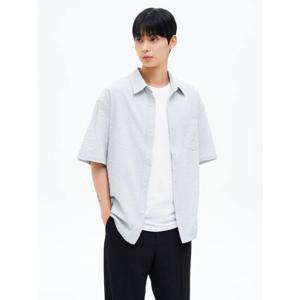(225765EQ2Q) [에잇세컨즈] 스트라이프 반소매 셔츠  스카이 블루