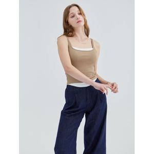 [카인드베리]비스코스 골지 이중 레이어드 내장캡 나시 KOTSP606 (3colors)