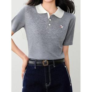 [카라]KARRA 리본도그자수니트_A5M0916