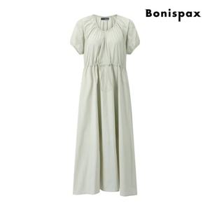 [보니스팍스] 셔링 스트링 반팔 롱 원피스 (XP7OP001M0)