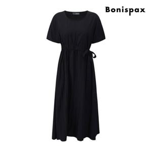 [보니스팍스] 사이드 밴딩 라운드 반팔 롱 원피스 (XP7OP002M0)