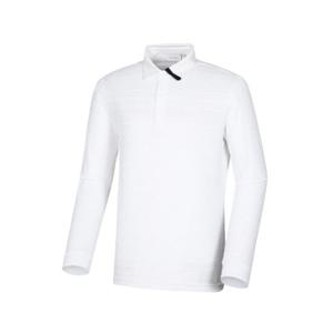 와이드앵글골프긴팔 KQJ WMP24273W2 CO 엠보더리 자카드 폴로 티셔츠 M (White)