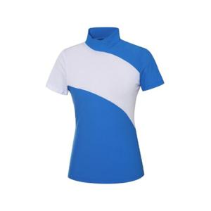와이드앵글골프반팔티 KQJ WWM23224B8 여성 CO 변형 라인 반넥 티셔츠 L (Blue)