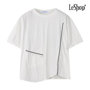 [르샵] 라인 배색 절개 반팔 티셔츠 (BP7TS002A)