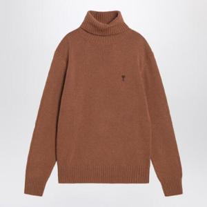 AMI PARIS Hazelnut Ami De Coeur turtleneck sweater HKS831005/R_AMI-216