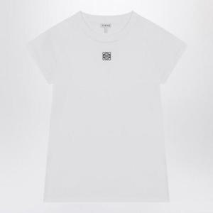 LOEWE White cotton blend T shirt with Anagram logo S359Y22X96CO/R_LOEW-2100