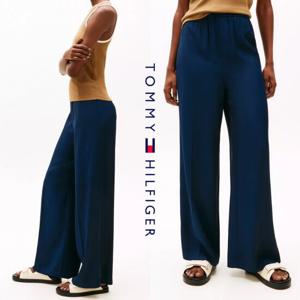 타미힐피거 TOMMY HILFIGER WW44542-C1G 여자 와이드 레그 슬랙스 팬츠 바지