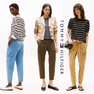 타미힐피거 TOMMY HILFIGER XW04443-RBN 여자 벨티드 카고 슬랙스 팬츠 바지