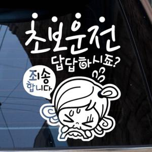 초보답답 초순이 / 초보운전 자동차스티커